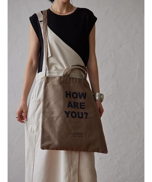 AMERICAN HOLIC（アメリカンホリック）の「メッセージプリント2WAYショルダー（トートバッグ・レディース・ナチュラル/カーキ/ベージュ・FREE）」の17枚目の写真