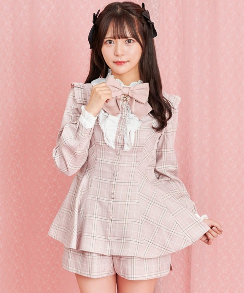 Secret Honey(シークレットハニー)の「アクセサリーリボン長袖セットアップ(セットアップ・レディース・ブラック/ピンク/ブラック系その他/ダークブラック/ワインレッド/ピンク系その他・MEDIUM)」の20枚目の写真