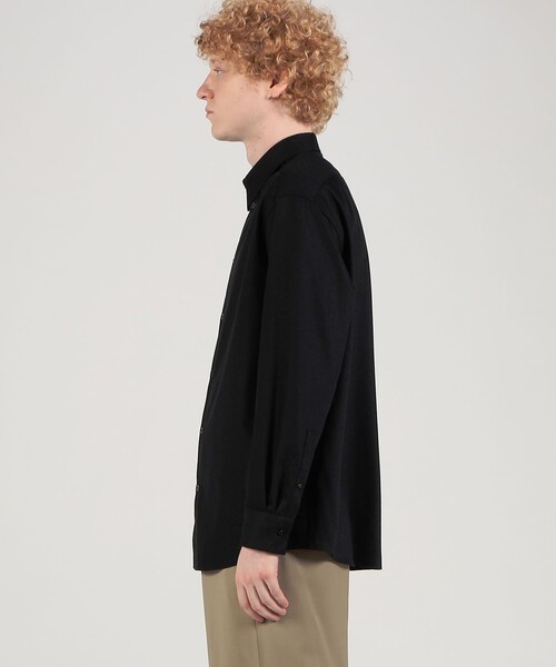 EDITION（エディション）の「POPLIN MELTON SHIRT ウールカシミヤ シャツ（その他アウター・メンズ・グレー/ブラック・S/M）」の11枚目の写真