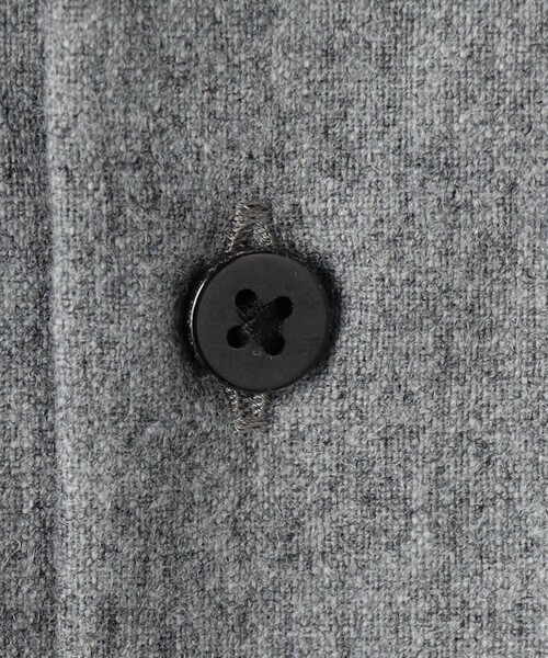 EDITION（エディション）の「POPLIN MELTON SHIRT ウールカシミヤ シャツ（その他アウター・メンズ・グレー/ブラック・S/M）」の8枚目の写真