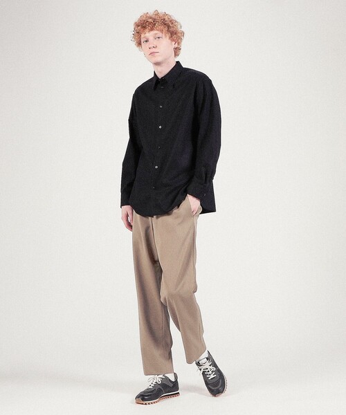 EDITION（エディション）の「POPLIN MELTON SHIRT ウールカシミヤ  