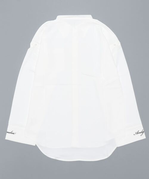 ANDGEEBEE(アンジービー)の「UNISEX ボタンスリーブシャツ(シャツ/ブラウス・レディース・ブラウン/ホワイト・X-LARGE)」の7枚目の写真