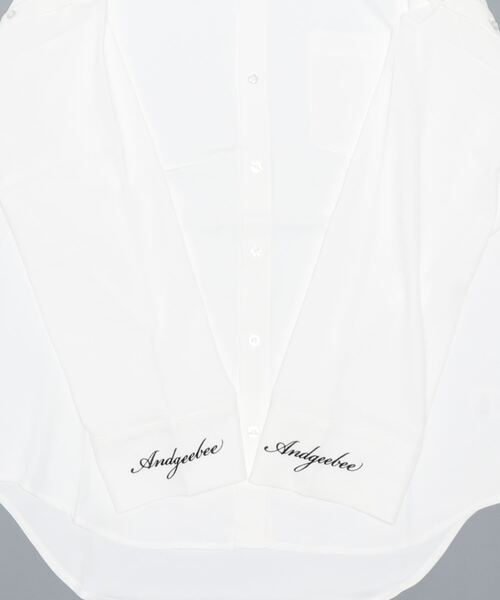ANDGEEBEE(アンジービー)の「UNISEX ボタンスリーブシャツ(シャツ/ブラウス・レディース・ブラウン/ホワイト・X-LARGE)」の14枚目の写真