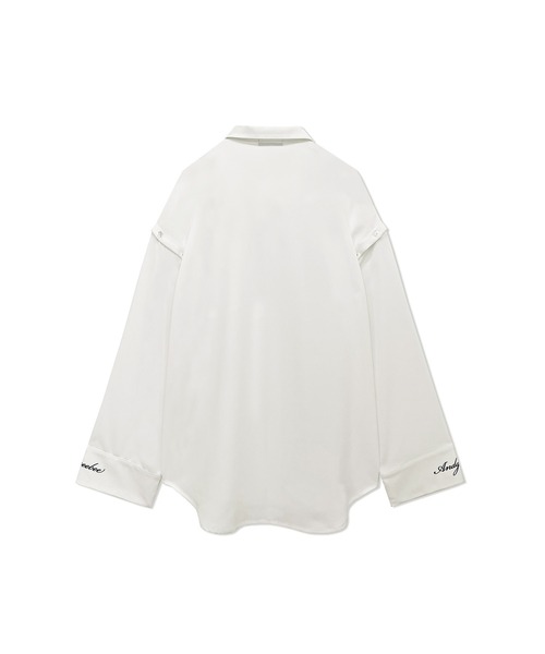 ANDGEEBEE(アンジービー)の「UNISEX ボタンスリーブシャツ(シャツ/ブラウス・レディース・ブラウン/ホワイト・X-LARGE)」の19枚目の写真