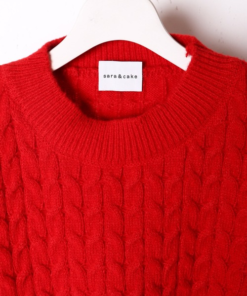オーバーサイズケーブルニット（ニット/セーター）｜sara&cake