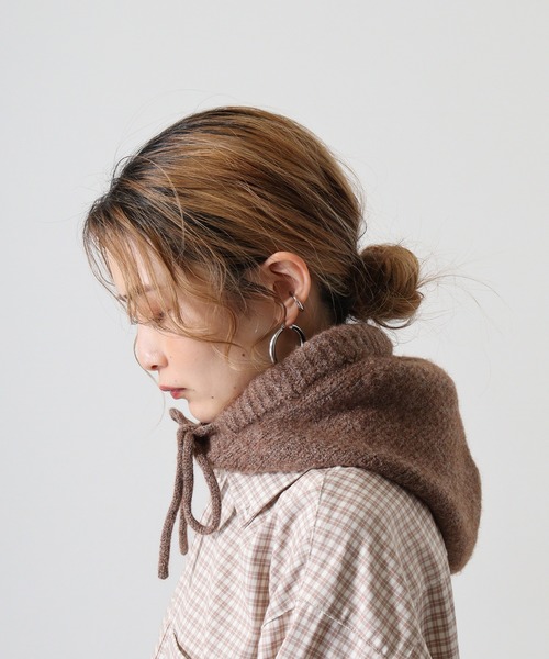 FUNALIVE（ファンアライブ）の「joujoulier バラクラバフーディ（ネックウォーマー/スヌード・レディース・ライラック/ライム/ブラック/ミント/アイボリー/グレー/モカ・FREE）」の4枚目の写真