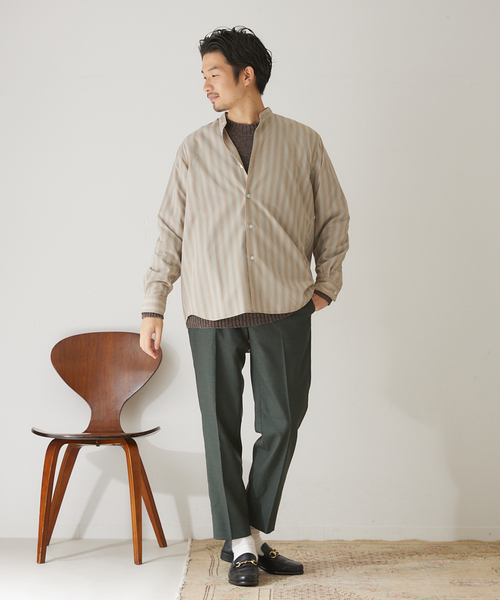 417 EDIFICE(フォーワンセブンエディフィス)の「"スリム"【allery / アレリ―】ウールスラックス(その他パンツ・メンズ・ネイビー/カーキ/ブラックミックス・SMALL/MEDIUM/LARGE)」の7枚目の写真