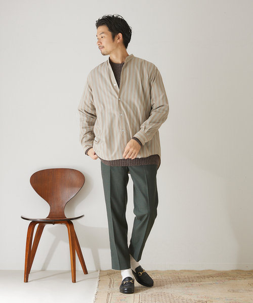 417 EDIFICE(フォーワンセブンエディフィス)の「"スリム"【allery / アレリ―】ウールスラックス(その他パンツ・メンズ・ネイビー/カーキ/ブラックミックス・SMALL/MEDIUM/LARGE)」の8枚目の写真