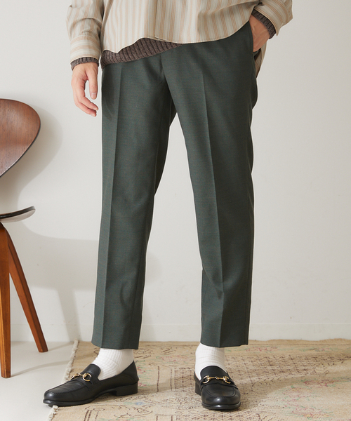 417 EDIFICE(フォーワンセブンエディフィス)の「"スリム"【allery / アレリ―】ウールスラックス(その他パンツ・メンズ・ネイビー/カーキ/ブラックミックス・SMALL/MEDIUM/LARGE)」の9枚目の写真