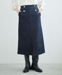 le.coeur blanc | シャンブレーコーデュロイストレートスカート(スカート)