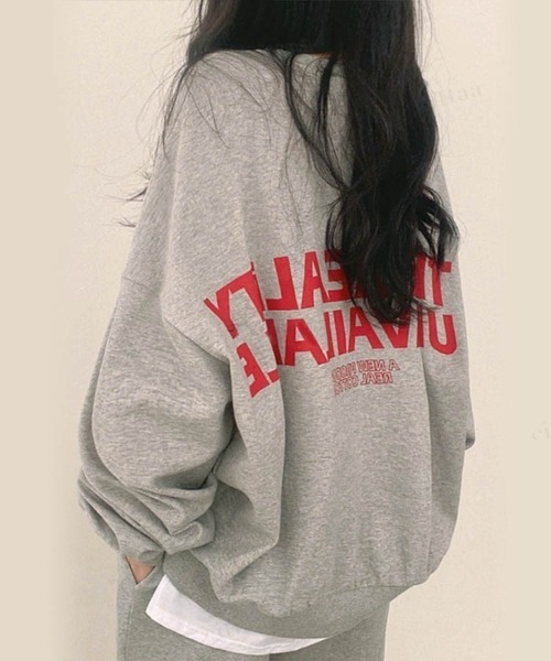 Dalfwin（ダールフィン）の「REALiTYプリントオーバーサイズスウェット（スウェット・レディース・ブラック/オートミール/ネイビー/グレー/ブラック系その他/ベージュ系その他/グレー系その他/ブルー系その他・FREE）」の14枚目の写真