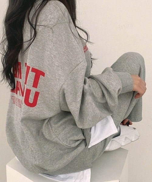 Dalfwin（ダールフィン）の「REALiTYプリントオーバーサイズスウェット（スウェット・レディース・ブラック/オートミール/ネイビー/グレー/ブラック系その他/ベージュ系その他/グレー系その他/ブルー系その他・FREE）」の16枚目の写真