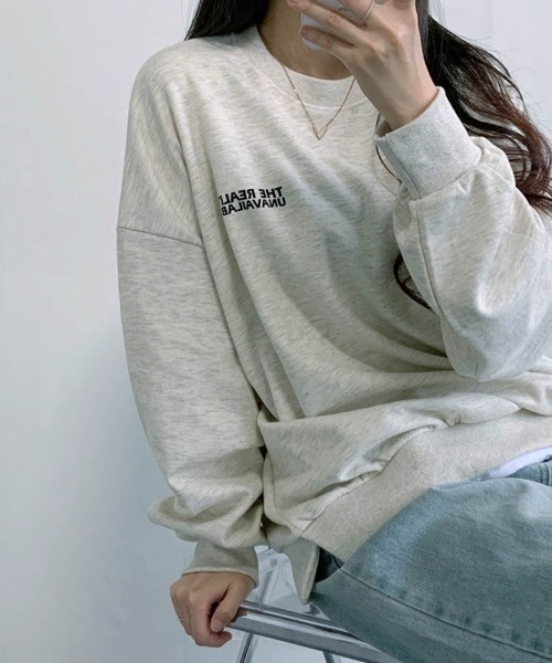 Dalfwin（ダールフィン）の「REALiTYプリントオーバーサイズスウェット（スウェット・レディース・ブラック/オートミール/ネイビー/グレー/ブラック系その他/ベージュ系その他/グレー系その他/ブルー系その他・FREE）」の20枚目の写真