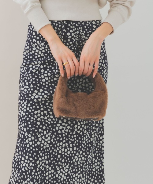 プチワンハンドルフェイクファーバッグ