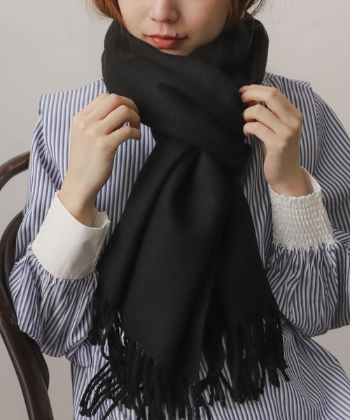 SENSE OF PLACE by URBAN RESEARCH（センスオブプレイスバイアーバンリサーチ）の「『ユニセックス』無地ストール（マフラー・レディース・ピンク/イエロー/ライトベージュ/ブルー/グリーン系その他/アイボリー/パープル/オレンジ/ブラック/グリーン・ONE）」の17枚目の写真