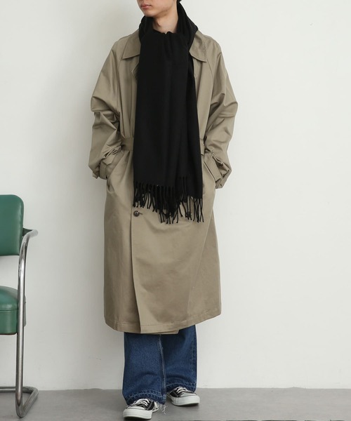 SENSE OF PLACE by URBAN RESEARCH（センスオブプレイスバイアーバンリサーチ）の「『ユニセックス』無地ストール（マフラー・レディース・ピンク/イエロー/ライトベージュ/ブルー/グリーン系その他/アイボリー/パープル/オレンジ/ブラック/グリーン・ONE）」の19枚目の写真