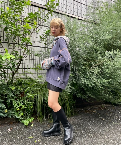 HELLO.SANFRANCISCO(ハローサンフランシスコ)の「【HELLO.SANFRANCISCO】MIXぽこぽこバラクラバ(ニットキャップ/ビーニー・レディース・ブルー/パープル・FREE)」の13枚目の写真