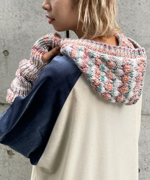 HELLO.SANFRANCISCO(ハローサンフランシスコ)の「【HELLO.SANFRANCISCO】MIXぽこぽこバラクラバ(ニットキャップ/ビーニー・レディース・ブルー/パープル・FREE)」の19枚目の写真