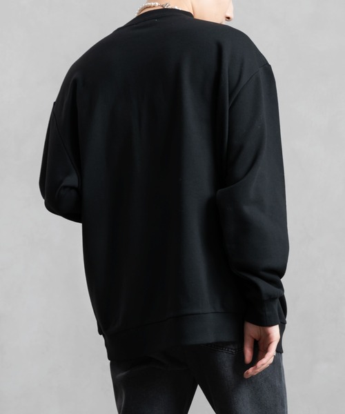 Adoon plain(アドーンプレーン)の「【Adoon plain】フラワープリントルーズスウェット(スウェット・メンズ・オフホワイト/ブラック・MEDIUM/LARGE)」の20枚目の写真