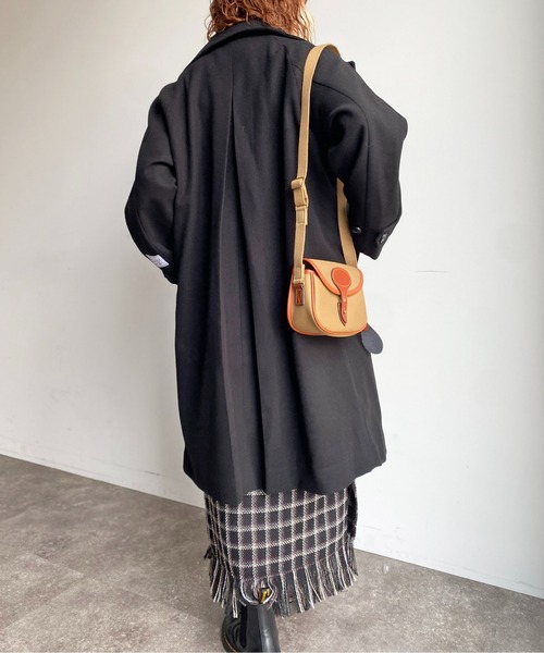 CPCM（シーピーシーエム）の「スタンドネックAラインコート（ステンカラーコート・レディース・サックスブルー/オレンジ/モカ/ブラック・FREE）」の15枚目の写真