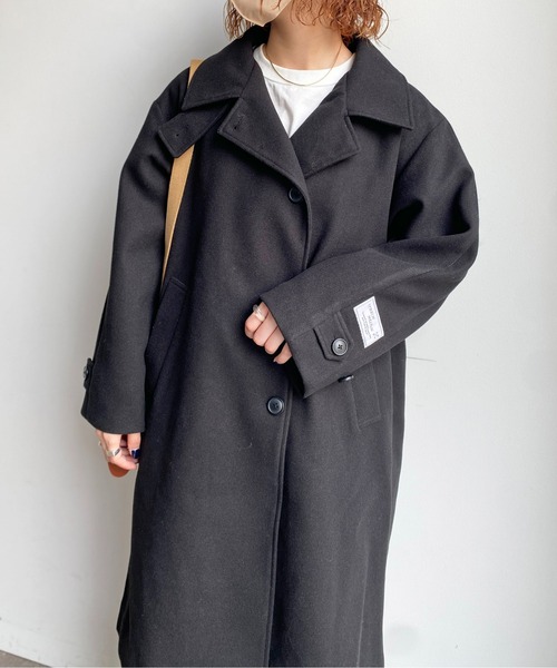 CPCM（シーピーシーエム）の「スタンドネックAラインコート（ステンカラーコート・レディース・サックスブルー/オレンジ/モカ/ブラック・FREE）」の8枚目の写真