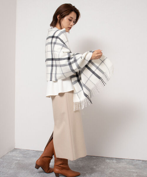 NOLLEY’S Sophi（ノーリーズソフィ）の「【BEGG＆CO/ベグアンドコー】≪別注≫チェックストール（ストール/ショール・レディース・ホワイト系その他2/パープル系その他2/ブルー系その他2・FREE）」の7枚目の写真