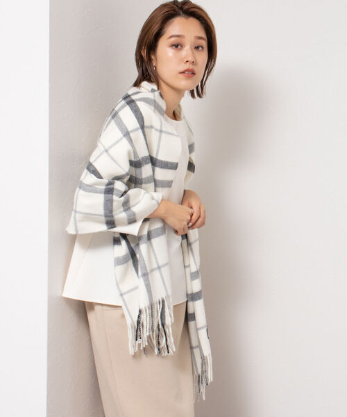 NOLLEY’S Sophi（ノーリーズソフィ）の「【BEGG＆CO/ベグアンドコー】≪別注≫チェックストール（ストール/ショール・レディース・ホワイト系その他2/パープル系その他2/ブルー系その他2・FREE）」の8枚目の写真