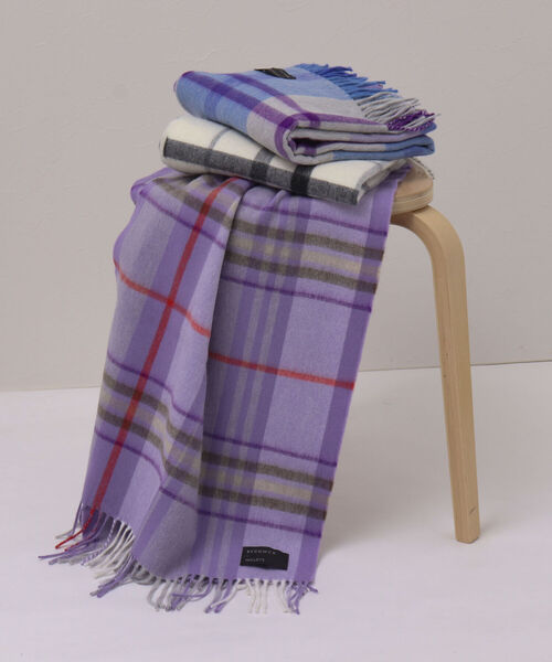 NOLLEY’S Sophi（ノーリーズソフィ）の「【BEGG＆CO/ベグアンドコー】≪別注≫チェックストール（ストール/ショール・レディース・ホワイト系その他2/パープル系その他2/ブルー系その他2・FREE）」の13枚目の写真