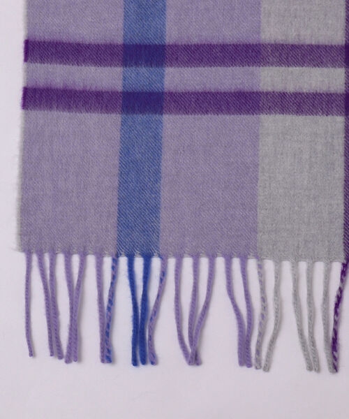 NOLLEY’S Sophi（ノーリーズソフィ）の「【BEGG＆CO/ベグアンドコー】≪別注≫チェックストール（ストール/ショール・レディース・ホワイト系その他2/パープル系その他2/ブルー系その他2・FREE）」の15枚目の写真