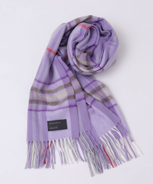 NOLLEY’S Sophi（ノーリーズソフィ）の「【BEGG＆CO/ベグアンドコー】≪別注≫チェックストール（ストール/ショール・レディース・ホワイト系その他2/パープル系その他2/ブルー系その他2・FREE）」の17枚目の写真