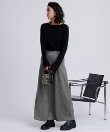 UR'S（ユアーズ）の「ﾌｪｲｸｽｴｰﾄﾞﾏｷｼ丈ﾀｯｸｽｶｰﾄ（スカート・レディース）」