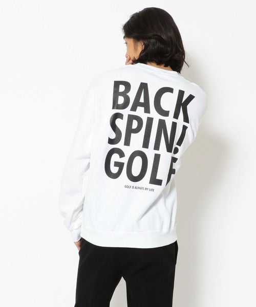 RAWLIFE（ロウライフ）の「BACK SPIN!GOLF/バックスピンゴルフ/BACK LOGO SWEAT SHIRT（スウェット・メンズ・ホワイト/ブラック・SMALL/MEDIUM/LARGE/X-LARGE）」の8枚目の写真