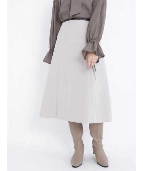 Te chichi（テチチ）の「メルトンジャージパイピングフレアスカート（スカート・レディース・モカ/ピンク/シルバーグレー・SMALL/MEDIUM）」の4枚目の写真