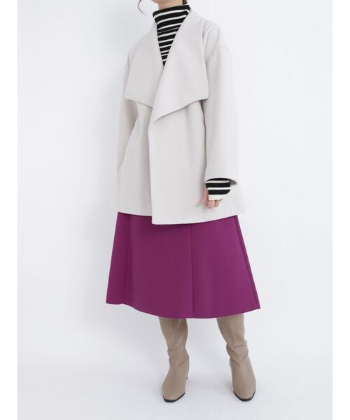 Te chichi（テチチ）の「メルトンジャージパイピングフレアスカート（スカート・レディース・モカ/ピンク/シルバーグレー・SMALL/MEDIUM）」の17枚目の写真