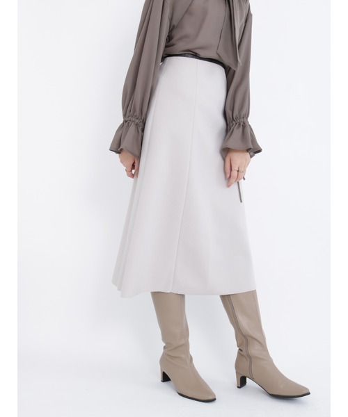 Te chichi（テチチ）の「メルトンジャージパイピングフレアスカート（スカート・レディース・モカ/ピンク/シルバーグレー・SMALL/MEDIUM）」の5枚目の写真