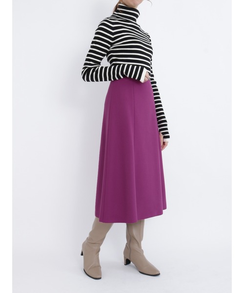 Te chichi（テチチ）の「メルトンジャージパイピングフレアスカート（スカート・レディース・モカ/ピンク/シルバーグレー・SMALL/MEDIUM）」の6枚目の写真