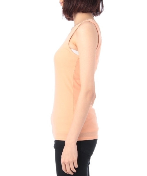 grove（グローブ）の「衿ビジューカラータンクトップ（タンクトップ・レディース・ホワイト/イエロー/ピンク/ブルー/ブルー系1・01/02/03）」の6枚目の写真