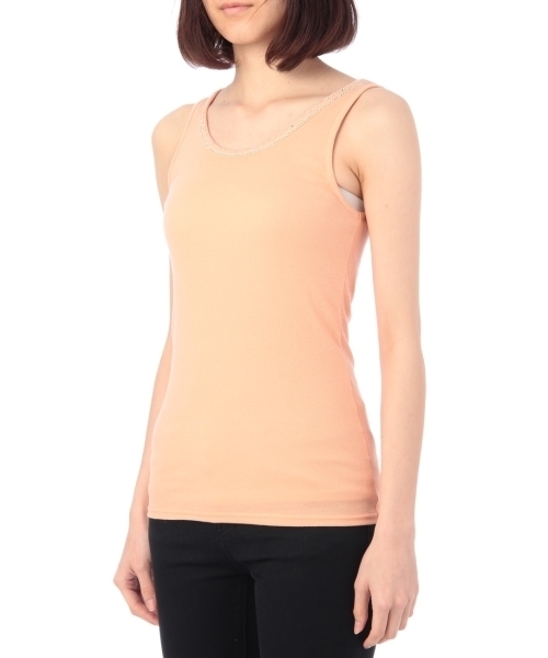 grove（グローブ）の「衿ビジューカラータンクトップ（タンクトップ・レディース・ホワイト/イエロー/ピンク/ブルー/ブルー系1・01/02/03）」の8枚目の写真