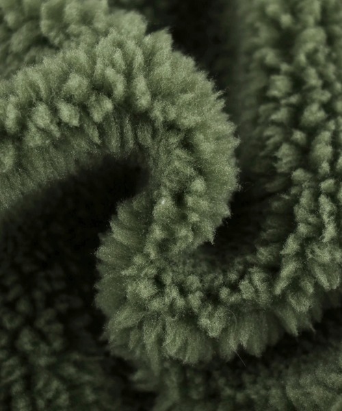 ALEXIA STAM(アリシアスタン)の「Collarless Padded Coat With Scarf /マフラー&ボアコート(ノーカラーコート・レディース・カーキ/ベージュ・FREE)」の3枚目の写真