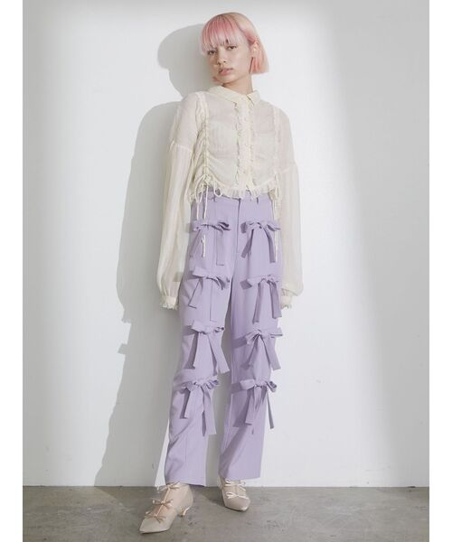 merry jenny(メリージェニー)の「リボンストラップパンプス(パンプス・レディース・ブラック/ライトブルー/ライトベージュ・MEDIUM/LARGE)」の14枚目の写真