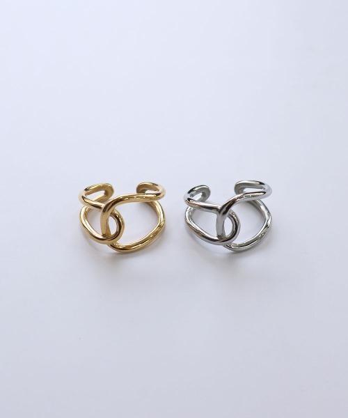 CEMONEMO(セモネモ)の「【金属アレルギー対応】 クロス ワイド リング / サージカルステンレス316L(リング・レディース・シルバー/ゴールド・FREE)」の9枚目の写真