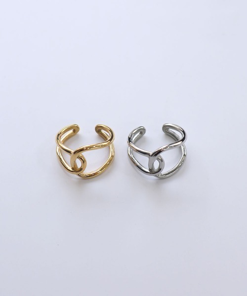 CEMONEMO(セモネモ)の「【金属アレルギー対応】 クロス ワイド リング / サージカルステンレス316L(リング・レディース・シルバー/ゴールド・FREE)」の10枚目の写真