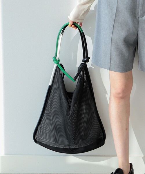 Ray BEAMS（レイビームス）の「Ray BEAMS / メッシュ トート バッグ（トートバッグ・レディース・ベージュ/ブラック・ONE SIZE）」の3枚目の写真