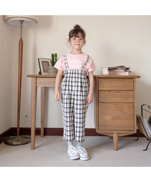 Lycee mine（リセマイン）の「取り外せるサスペンダー付きパンツ（スウェットパンツ・キッズ・ブラック/ライトカーキ/アイボリー/ピンク系その他/ライトベージュ・100cm/110cm/120cm/130cm/140cm/150cm）」の15枚目の写真