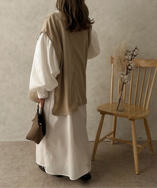 apres jour clair(アプレジュールクレア)の「【apres jour clair】袖ボリュームシャツワンピース【ZOZOTOWN限定アイテム】(ワンピース・レディース・オフホワイト/クリーム/ブラウン系その他・X-LARGE/フリー)」の15枚目の写真