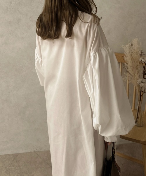 apres jour clair(アプレジュールクレア)の「【apres jour clair】袖ボリュームシャツワンピース【ZOZOTOWN限定アイテム】(ワンピース・レディース・オフホワイト/クリーム/ブラウン系その他・X-LARGE/フリー)」の16枚目の写真