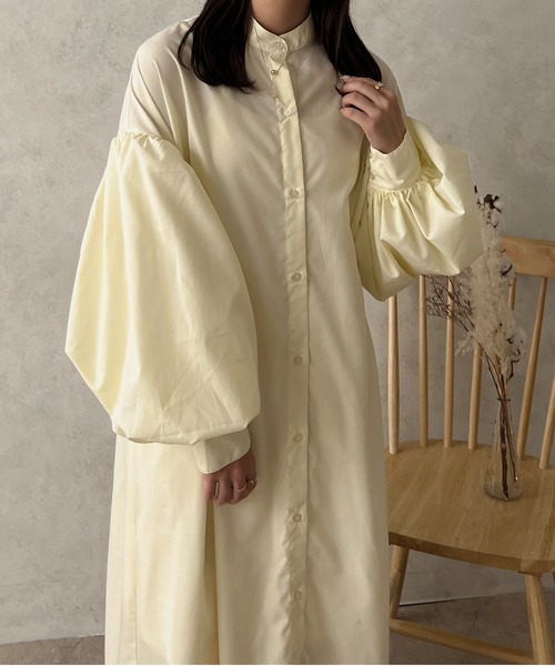 apres jour clair(アプレジュールクレア)の「【apres jour clair】袖ボリュームシャツワンピース【ZOZOTOWN限定アイテム】(ワンピース・レディース・オフホワイト/クリーム/ブラウン系その他・X-LARGE/フリー)」の14枚目の写真