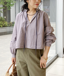 IENA LA BOUCLE ダンプワッシャーフレアシャツ