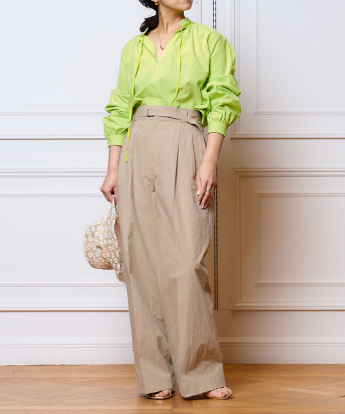 IENA LA BOUCLE(イエナラブークル)の「IENA LA BOUCLE ダンプワッシャーフレアシャツ(シャツ/ブラウス・レディース・ホワイト/キャメル/パープル・FREE)」の13枚目の写真