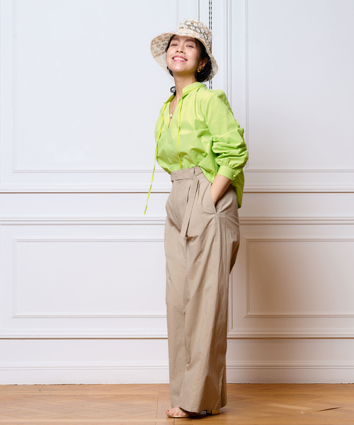 IENA LA BOUCLE(イエナラブークル)の「IENA LA BOUCLE ダンプワッシャーフレアシャツ(シャツ/ブラウス・レディース・ホワイト/キャメル/パープル・FREE)」の18枚目の写真